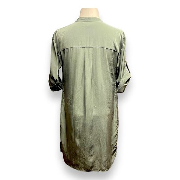 Kenneth Cole Popover Tunic Dress with Pockets Olive Green Medium - Picture 4 of 7